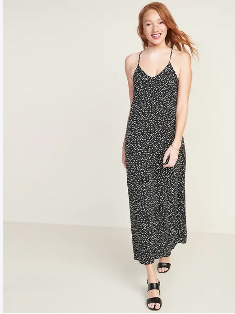 Old Navy Sleeveless V-Neck Maxi Shift Dress M